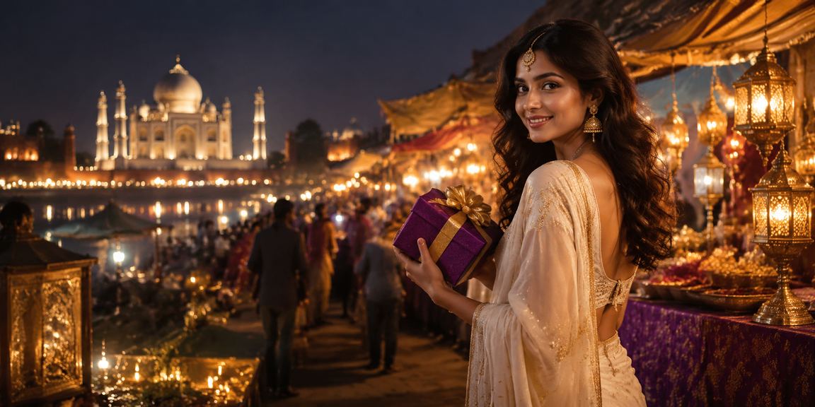Rummy and Teen Patti card games with a Taj Mahal backdrop at Agra