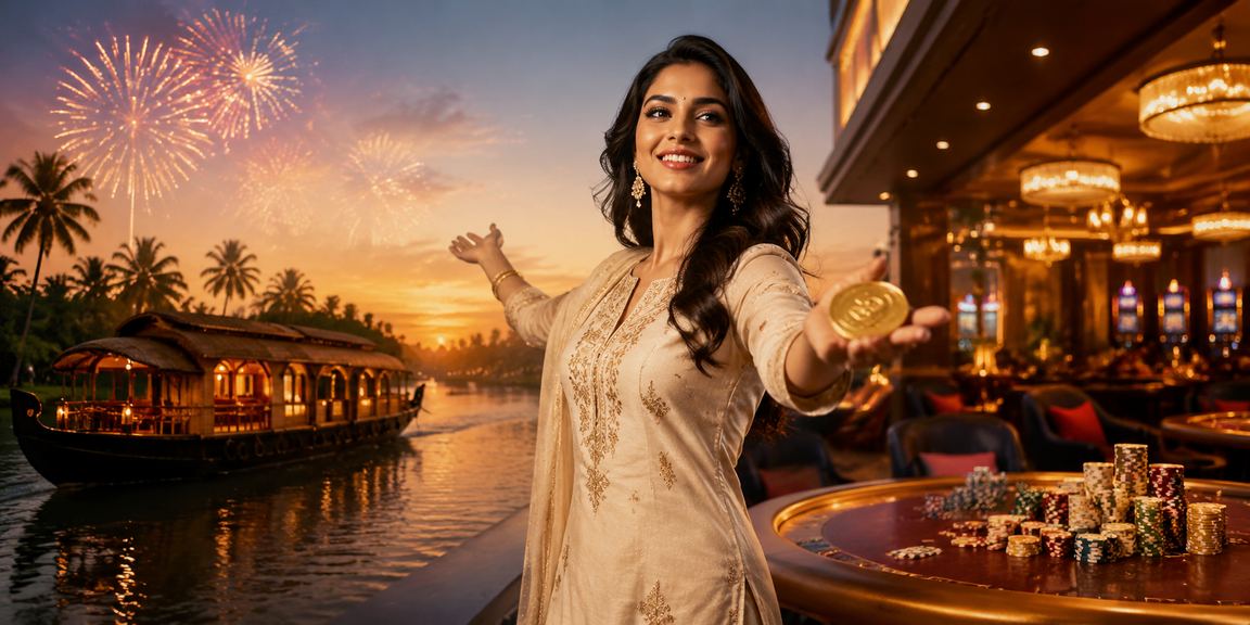 Kerala backwaters and local lottery ticket visuals for lottery category